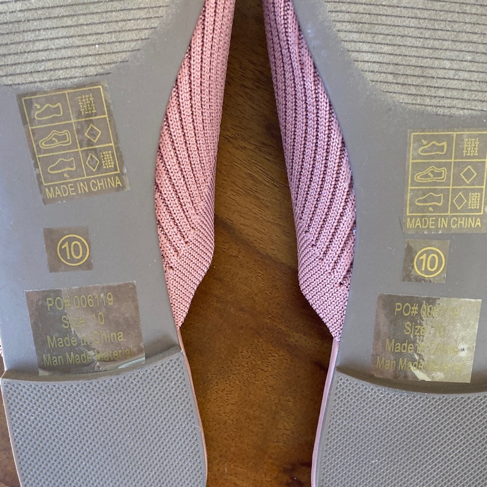 NWOT Journee Collection Women's Knit Pointed Slip-On Mules in Dusty Rose - Picture 5 of 5